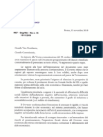 Ministro Tria Lettera UE