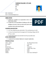 Curriculum Vitae: Utkal Keshari Sahoo