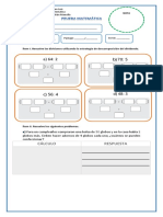 PRUEBA Matemática 4° Básico