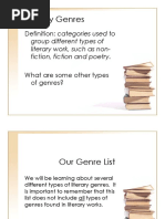 Literary Genres: Definition: Categories Used To