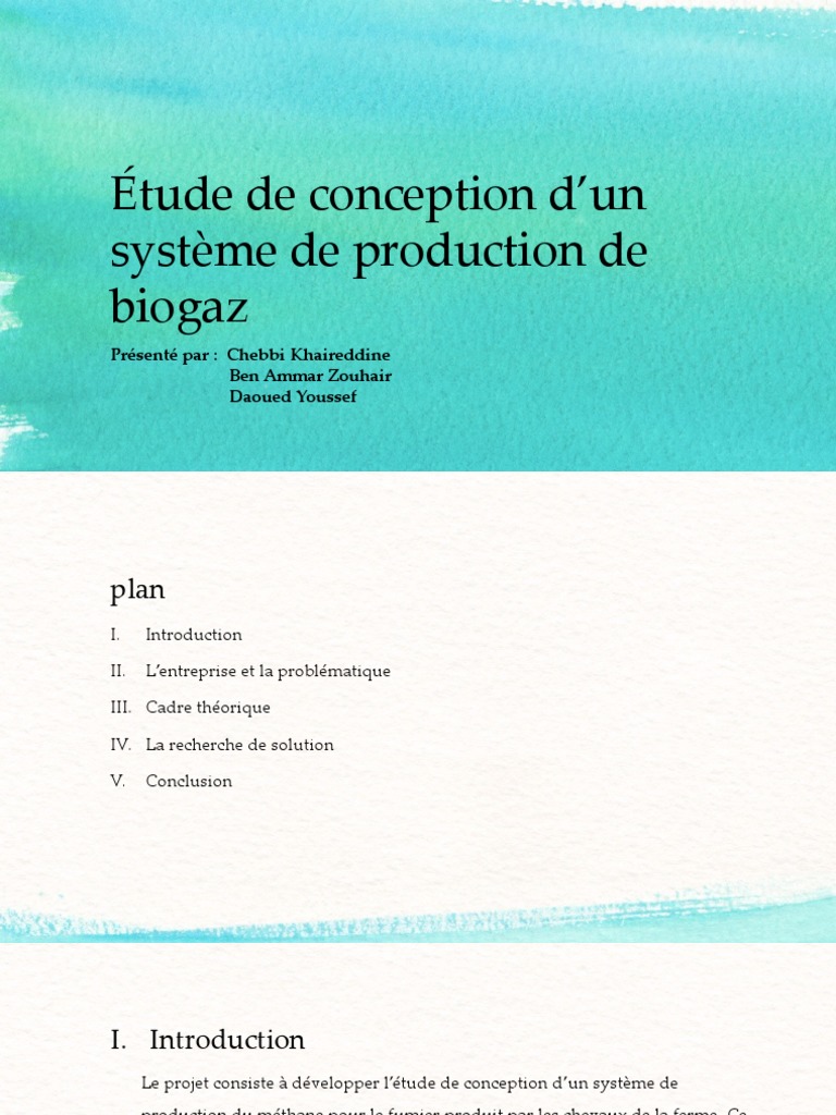 Conception d'un système de biométhanisation | PDF | Méthanisation | Biogaz