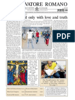 Tackling Evil Only With Love and Truth: L'Osservatore Romano