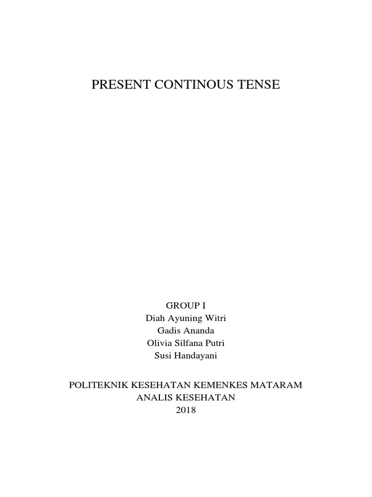 Understanding Present Continuous Tense | PDF | Verb | Syntax