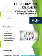 Technology For Solidarity: How Technology Can Help in Bringing People Closer