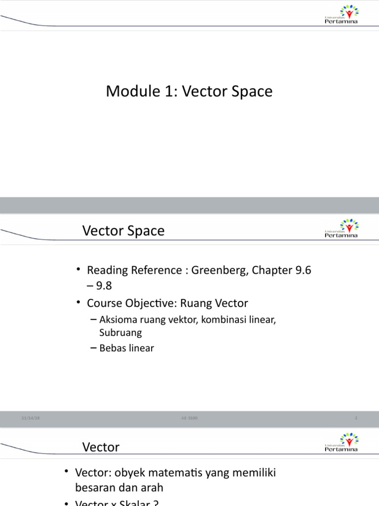 Module 1 Vector Space | PDF