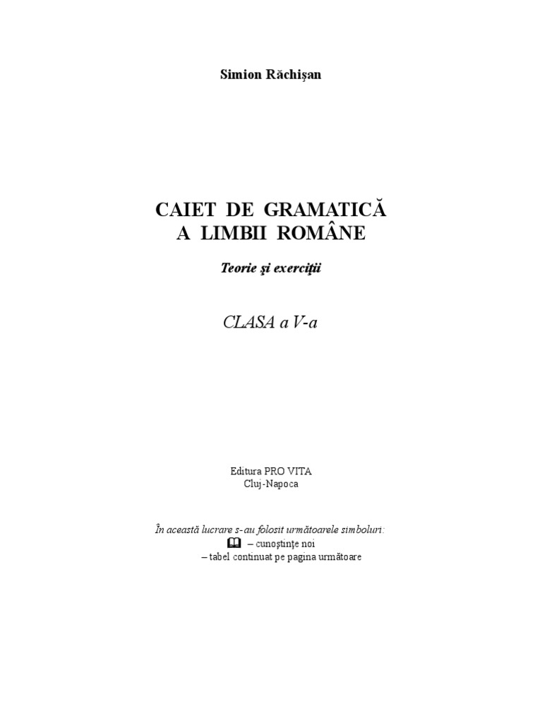 Caiet De Gramatica