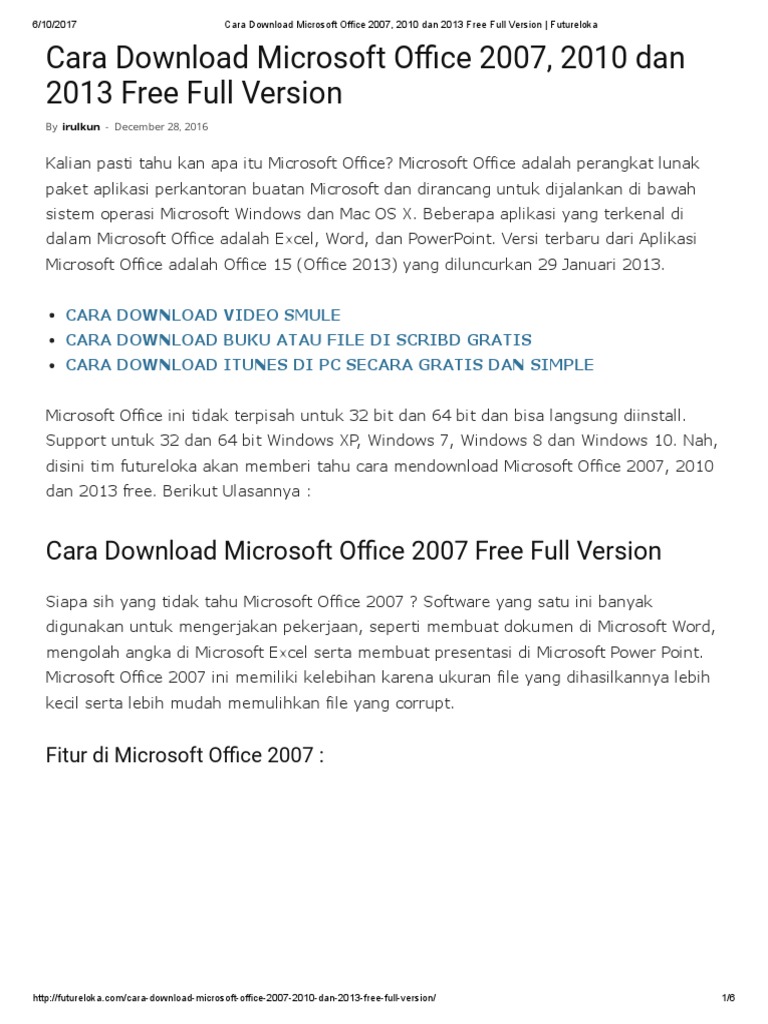 Cara Mendownload Microsoft Office Gratis - saverseasysite