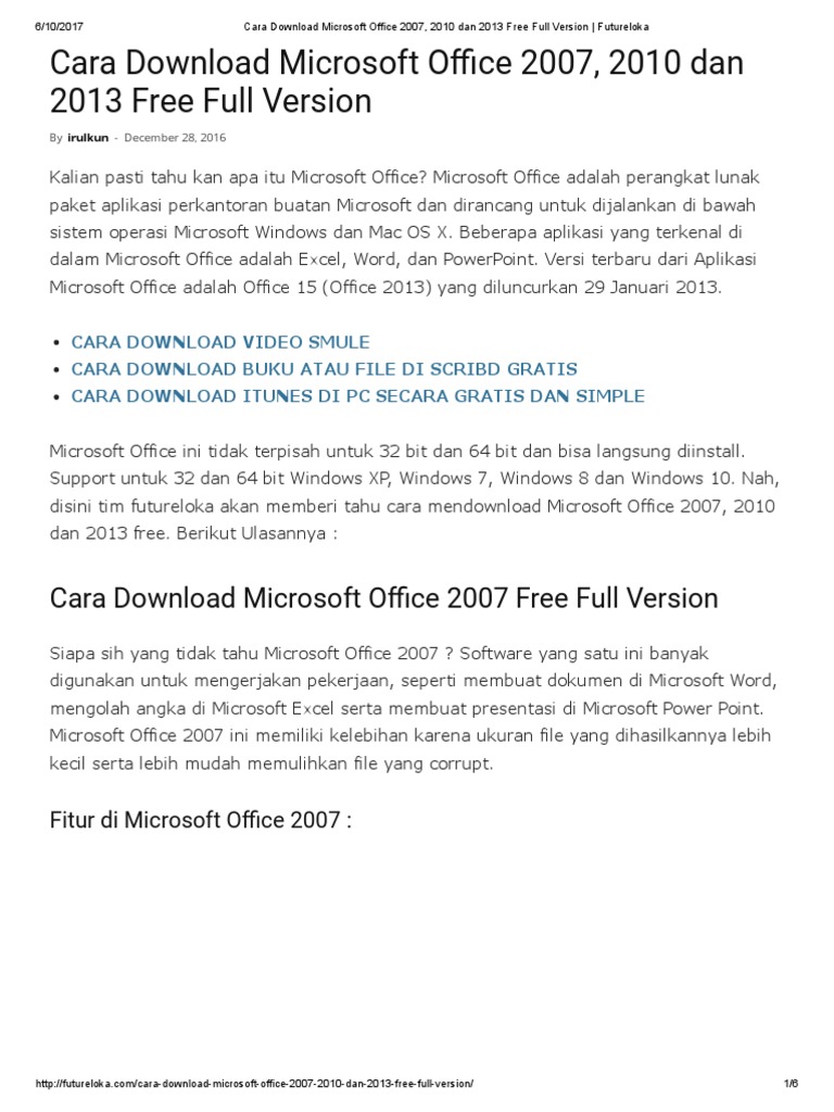 Proses Pengunduhan Microsoft Office 2019