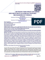 Comparison Between Thin Spray-On Liners and Shotcrete As Surface Support Mechanisms in Tunnels