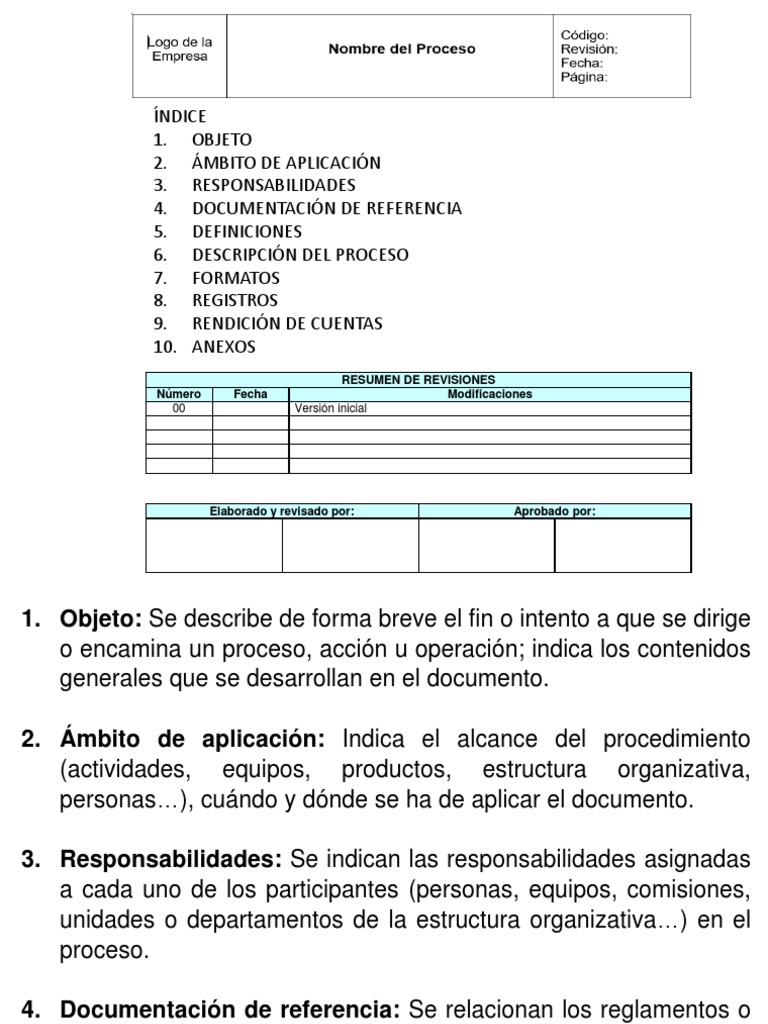 Guía para Documentar Procesos y Procedimientos | PDF | Responsabilidad ...