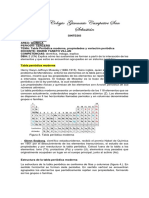 SINTESIS 7° La Tabla Periodica, El Átomo y La Tabla Periodica