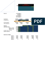 I Interest: A) Capital (FC) B) Working (WC) Sales Projections