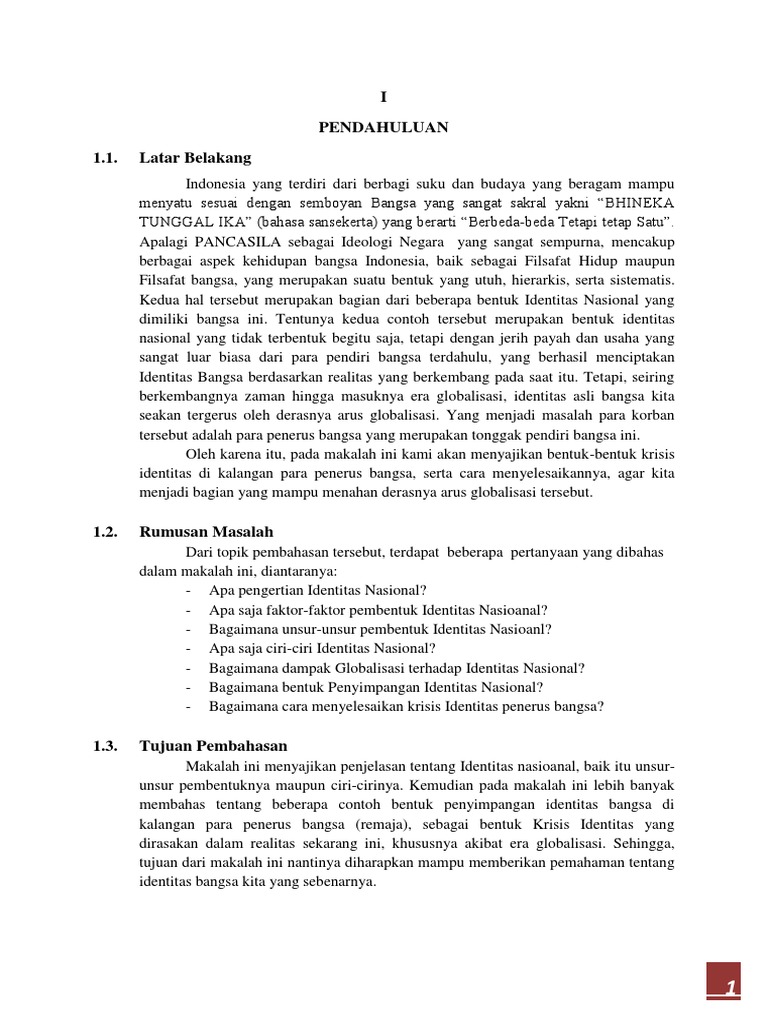 Makalah Identitas Nasional