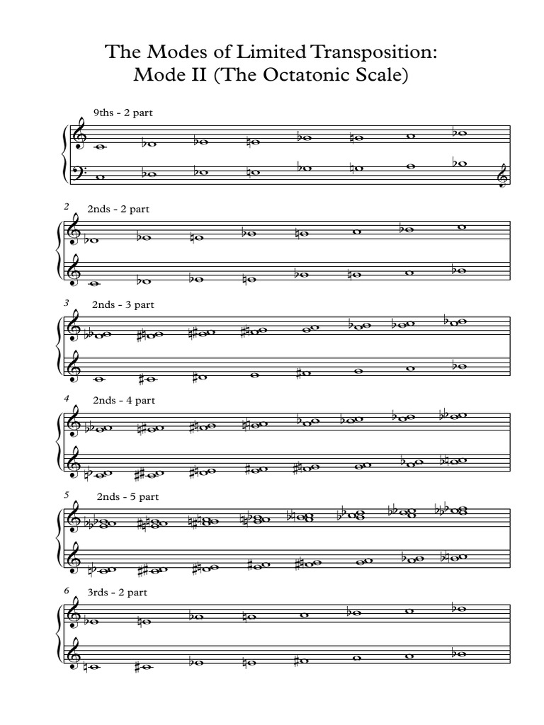 Octatonic Scale and Transposition Modes | PDF | Melody | Musicology