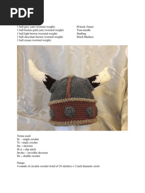 Viking Helmet crochet pattern
