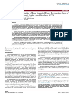 A Simultaneous Mobilization of Four Impacted Upper Incisors in a Case of an Adolescent Patient With Cleidocranial Dysplasia Ccd 2161 1122.1000210