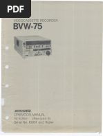 SONY BetaCam, Model - BVW-75 PDF