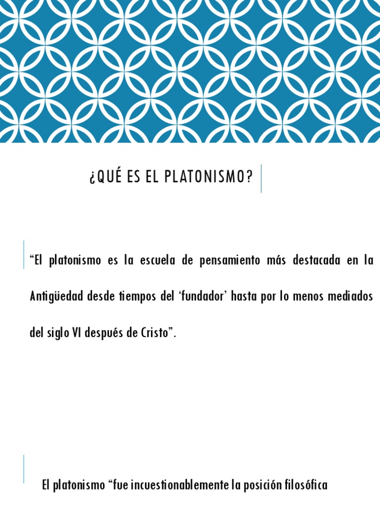 Definición y características del platonismo | PDF | Platón | Metafísica