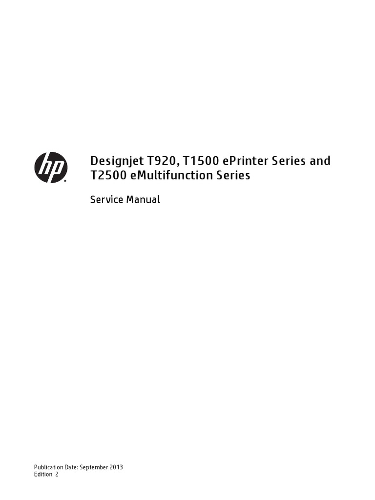 HP Designjet T920, T1500 and T2500 | PDF | Printer (Computing) | Icon ...