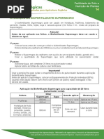 Aplicação do Biofertilizante Supermagro