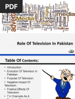 Role of Television in Pakistan