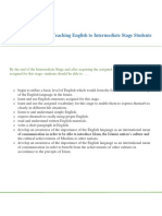 general objectives of teaching english to intermediate stage students