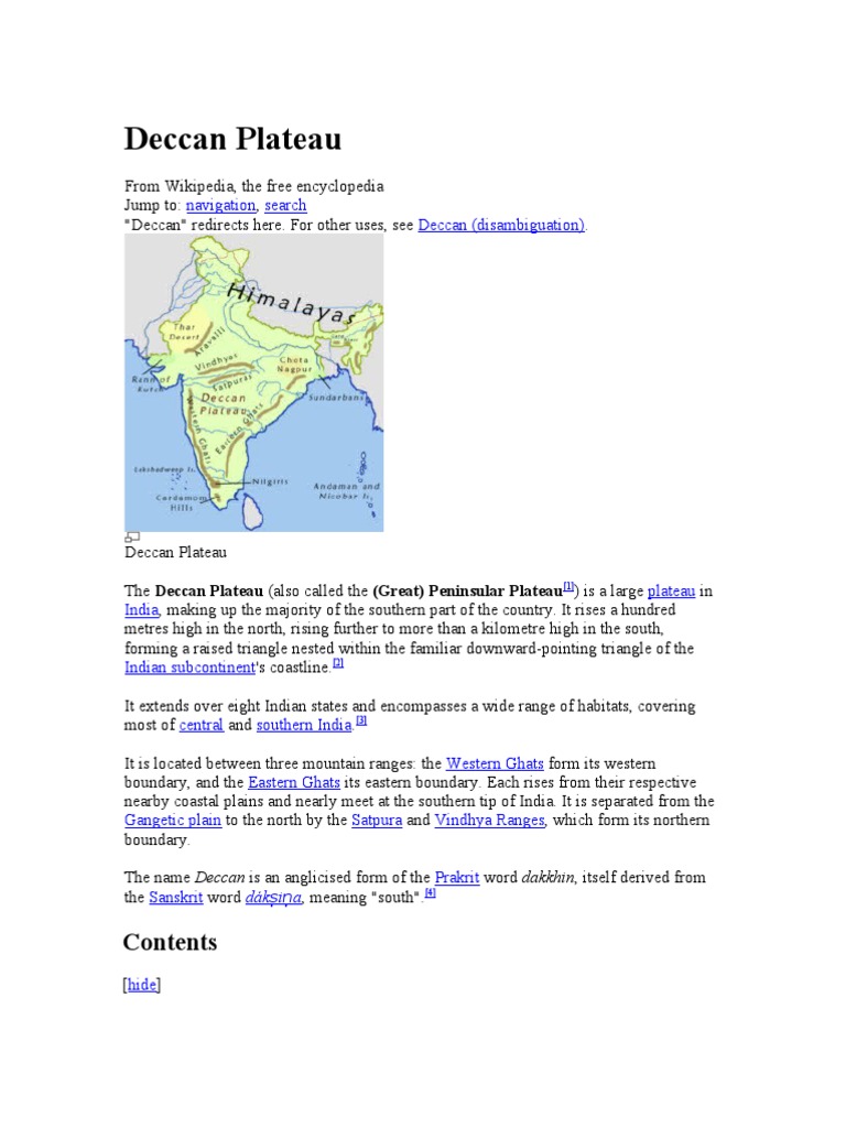 Deccan Plateau | PDF | Igneous Rock | Basalt