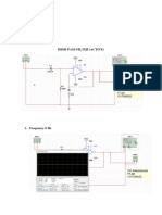 High Pass Filter Design and Analysis