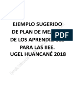 1 Ejemplo Referencial Del Plan de Mejora de Los Aprendizajes 2018 Para II.ee Ugelhuancané