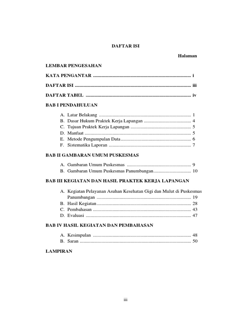 Contoh Daftar Gambar Dalam Laporan Pkl - Audit Kinerja