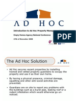 Introduction To Ad Hoc Property Management LTD: Empty Homes Agency National Conference