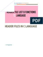 C Programming Language Header Files List PDF
