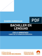 Bachiller Con Orientación en LENGUAS. Educación Secundaria Obligatoria. Ministerio de Educación de Tucumán