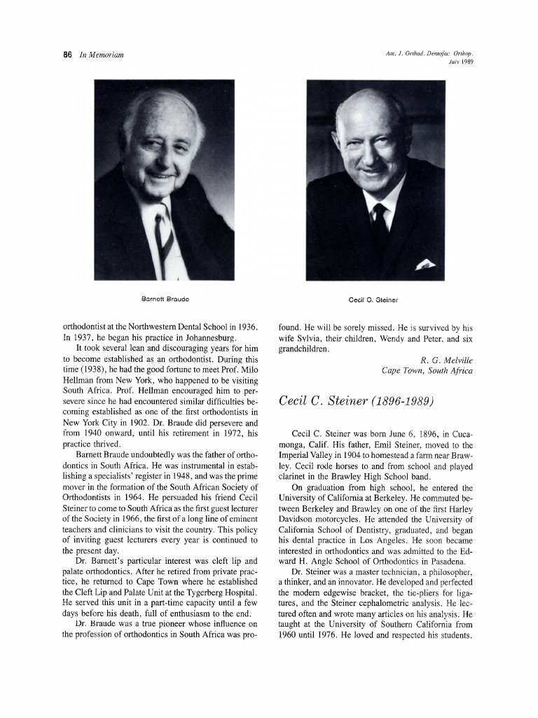 Cecil C. Steiner (X396 1 Dentqfnc Onhop PDF Face Clinical Medicine