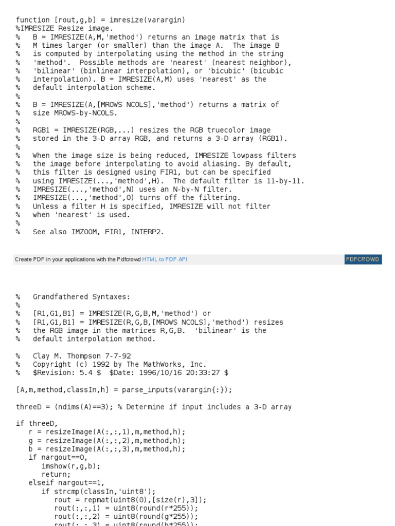 Johnloomis Org Ece563 Notes Geom Resize Imresize | PDF | Signal ...