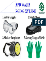 Apd Wajib Charging Xylene: 1.safety Goggles 2.safety Shoes