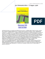 Introduccion A La Logica Matematica PDF