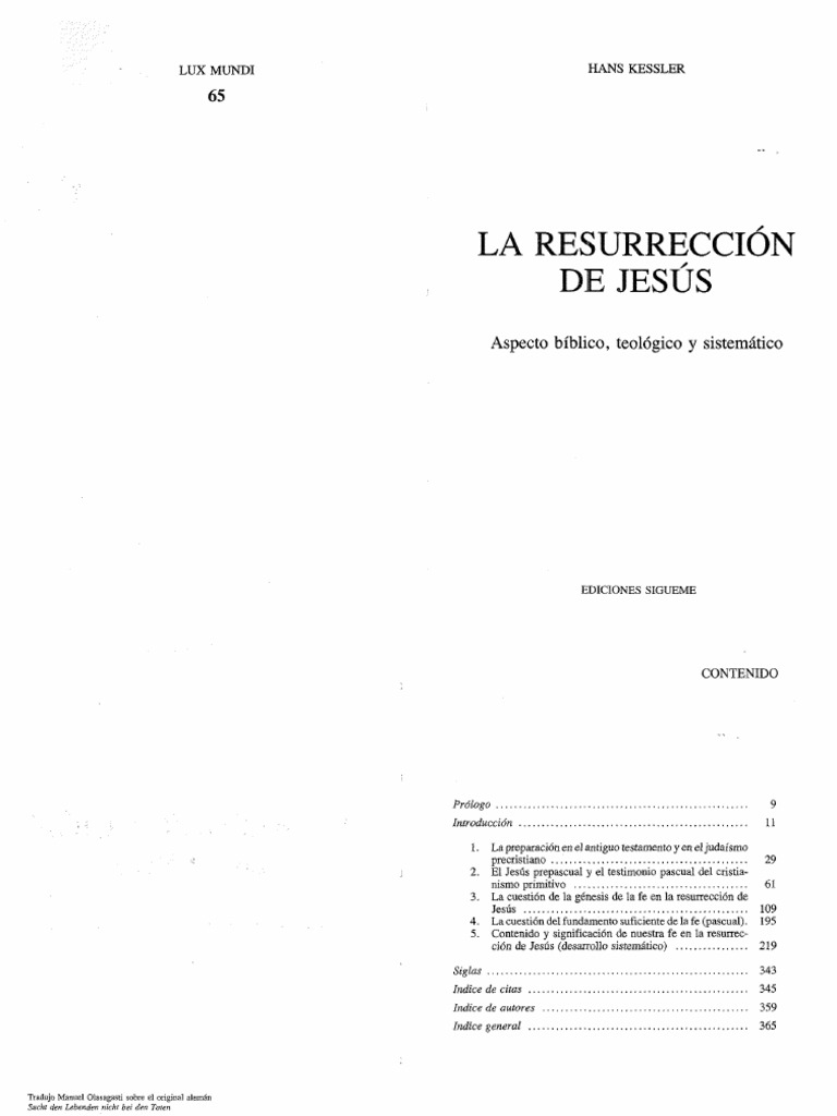 Kessler Hans - La Resurreccion de Jesus | PDF
