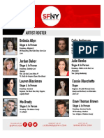 SFNY - Artist Roster PDF