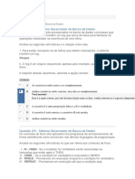 Apol3 Sistema Gerenciador de Banco de Dados Nota 100