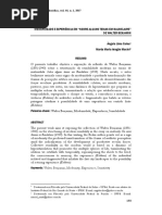 Modernidade e Experiência Em “Sobre Alguns Temas Em Baudelaire” de Walter Benjamin