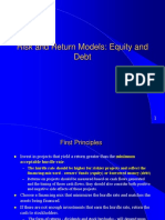 Risk and Return Models: Equity and Debt