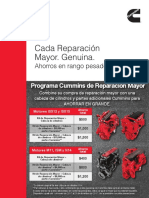 Cummins Overhaul Program Flyer Spanish 2017 PDF