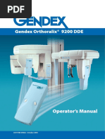 Operator's Manual for Gendex Orthoalix 9200 DDE Digital Panoramic X-ray