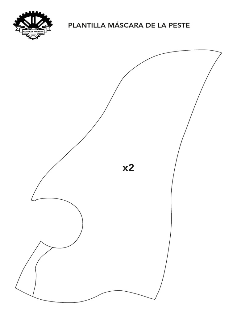 Plantilla Máscara de La Peste | PDF, image size:768x1024