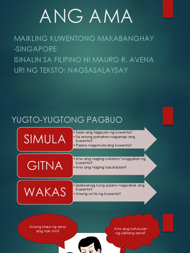 Pagkakasunod Sunod Na Pangyayari Sa Kwentong Ama