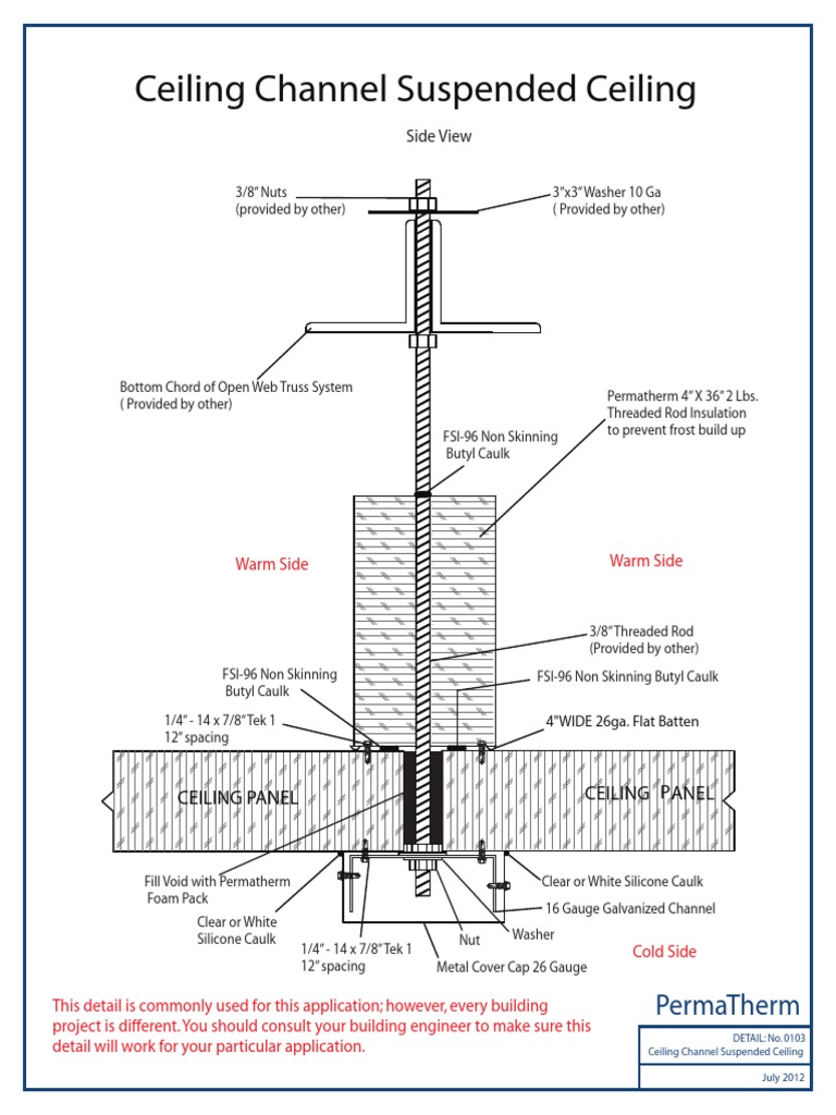 Suspended Ceiling System Details | PDF | Building Materials | Building ...