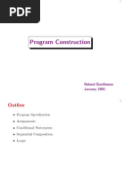 Program Construction: Roland Backhouse January 2001