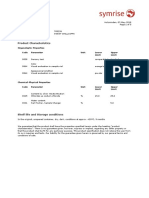 Technical Data Sheet: Organoleptic Properties Code Parameter Unit Lower Limit Upper Limit