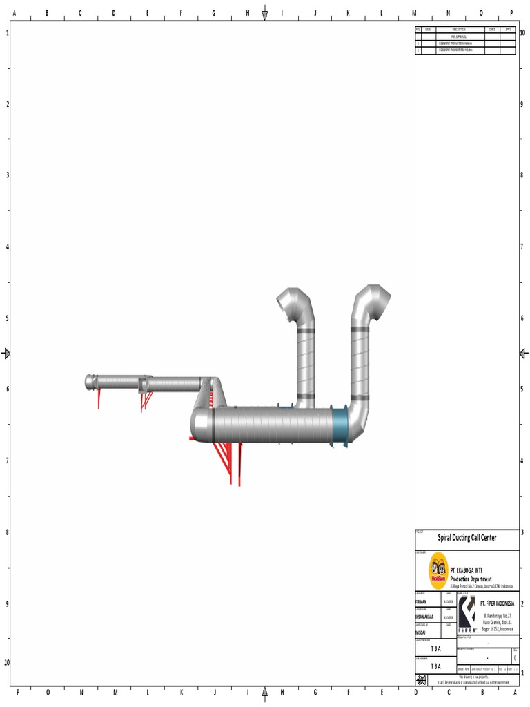 Spiral Ducting Drawing for Approval | PDF